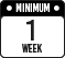 1 week minimum hire period
