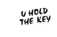 U Hold the Key Logo in White